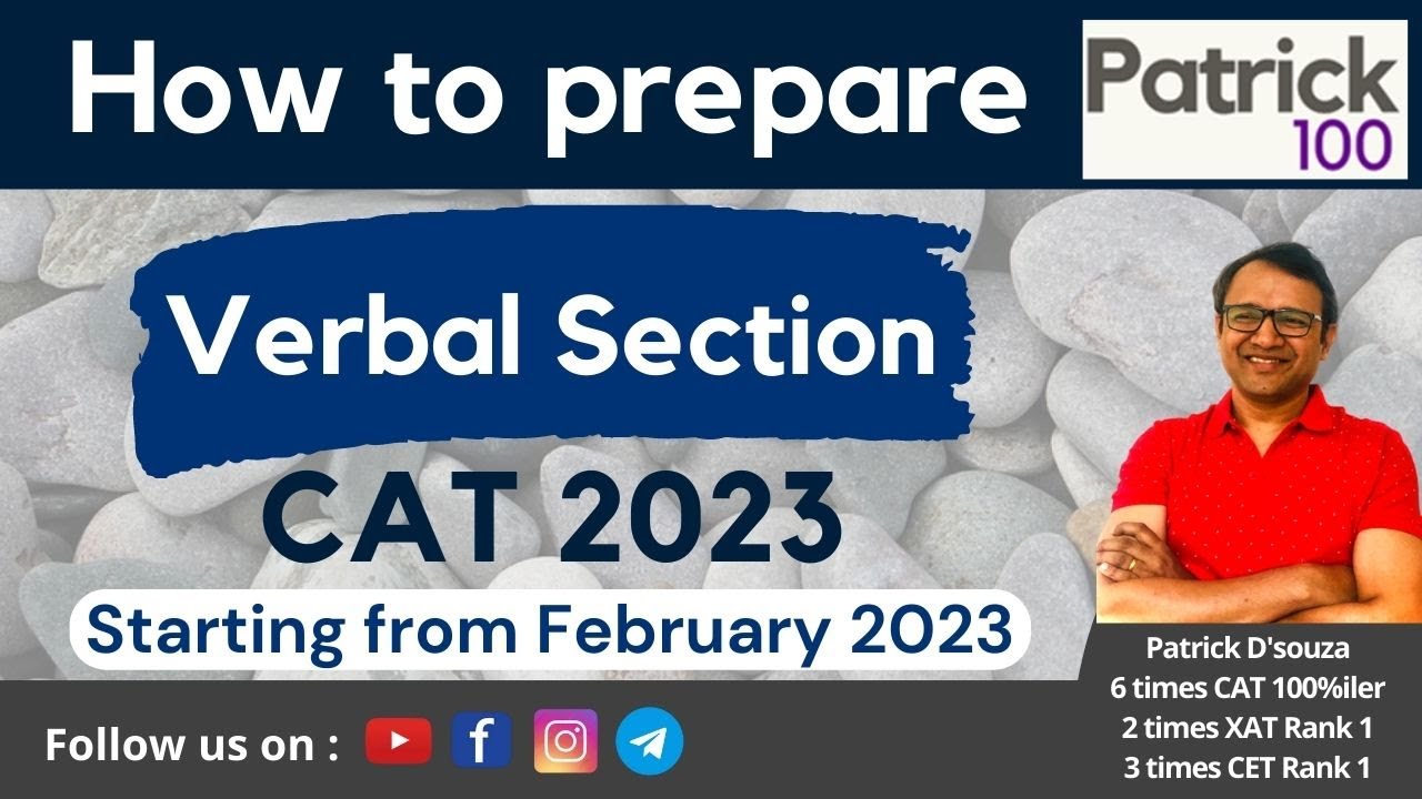How to prepare Verbal Section for CAT 2023 - If starting from February ...