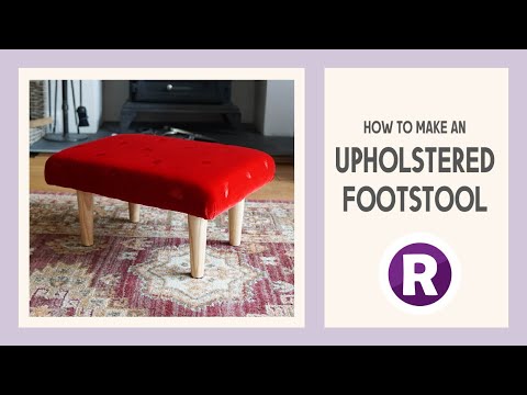 DIY Upholstered Footstool | How to Make a Footstool from Scratch | Simple Step-by-Step Tutorial