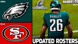 Eagles vs. 49ers | NFC Championship | 2024  2025 Updated Rosters | Madden 24 PS5 Simulation