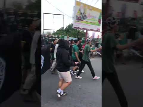 Corteo pendukung Persebaya di magowoharjo | PSS vs PERSEBAYA