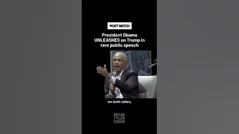 President Obama UNLEASHES on Trump in rare public speech