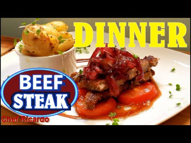 Beef Sirloin Steak With New Potatoes - How To Cook Beef Sirloin Steak | Recipes By Chef Ricardo | Chef Ricardo Cooking