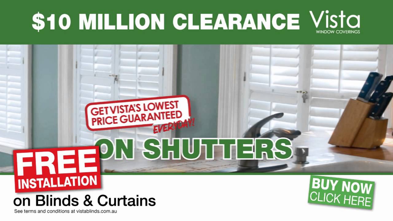 Vista Blinds Free Installation offer YouTube