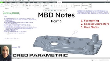 Creo Parametric - Model Based Definition (MBD) - Notes (Part 3 of 4)
