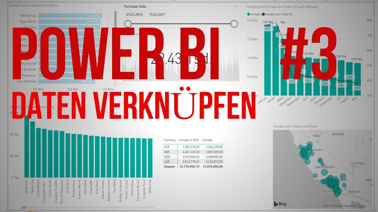 Power Bi Kurs Daten Verknupfen Und Beziehungen Verwalten 3 9 Youtube