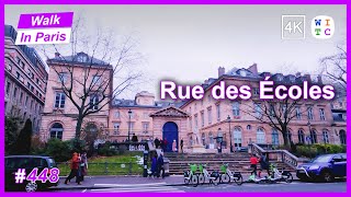 Rue des Écoles, Paris, France | Walk In Paris | Paris walk | Paris street tour