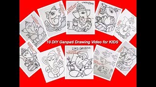Simple Ganesha Ganpati Drawing Videos for Kids- Ganesh Chaturthi Special