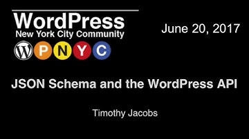 JSON Schema and the WordPress API