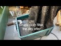 ArufuPonics - Shade-cloth filter, the day after