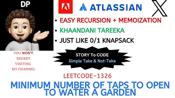 Minimum Number of Taps to Open to Water a Garden | Recursion | Memoization | Leetcode - 1326