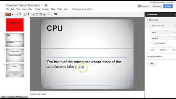 Google Presentation Flash Cards