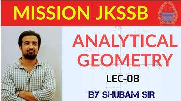 Analytical geometry for jkssb exams (Lec-10)  | (JK EXAM CRACKER )