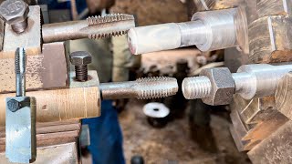 He Created a Thread with Thread Drill on Manual Lathe Machine || Amazing Process How to Learn