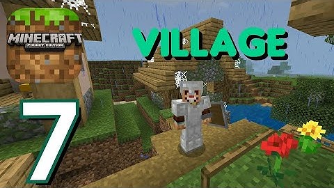 Minecraft : Pocket edition gameplay walkthrough part 7 - Village (iOS, Android)
