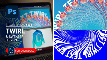 Twirl Text Effect in Photoshop & Sweater Design + Free PSD File  [100 Text Effects]