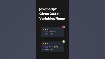 JavaScript Clean Code: Variables Name | #shorts