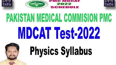 PMC (MDCAT-Test-2022)  Physics syllabus.I Urdu/Hindi I Phy info. #pmc #mdcat #physicssyllabus