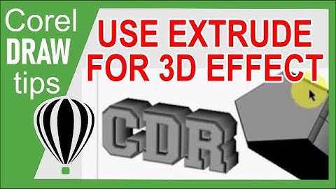 Using the extrude tool in CorelDraw
