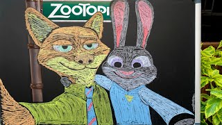 Drawing Zootopia with Chalk!? ♫ 8 Hrs of Chalk Art   Lullabies