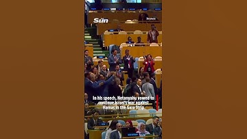Humiliating moment UN delegates WALK OUT during Netanyahu speech