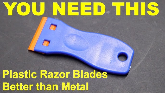 Plastic Razor Blade Scraper And Blades Remove Label Decal - Temu