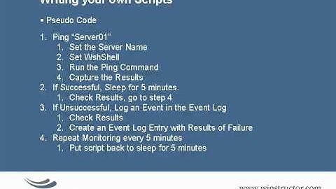 VBScript - Writing Your Own Scripts (9 - 9)