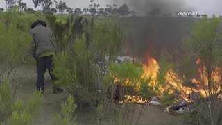 Arsonist Caught Fueling Brush Fire In Chula Vista (Caught On Camera)
