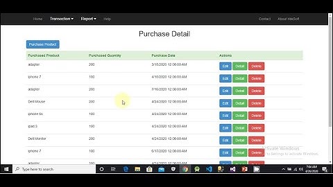 07 - Purchase Form,Dropdown,JQuery Calendar- Inventory System Project in ASP.NET MVC 5 in Urdu/Hindi
