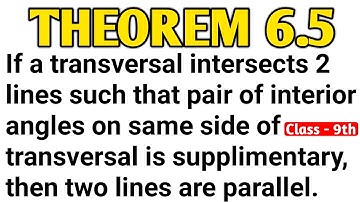 If A Transversal Intersects Two Lines Such That A Pair Of  Interior Angles On The Same Side Of ...