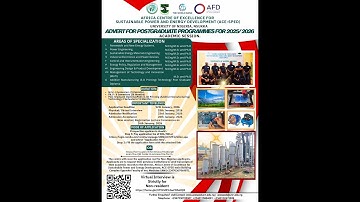 ADVERT FOR POSTGRADUATE PROGRAMMES FOR 2025/2026 ACADEMIC SESSION.