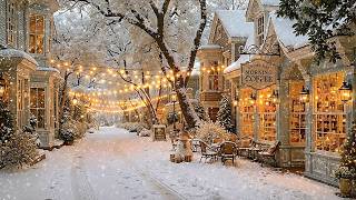 Details Peaceful Winter Morning at Snowy Café Village ❄️ Soft Jazz Music for Relaxation and Gentle Focus Update