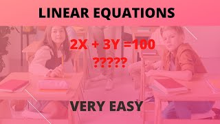 How To Solve Linear Equations? | How to find value of X when  value of Y is given?? By Ganesh sir