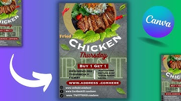 How to design an amazing food flyer in canva || canva tutorial by FSA Creator21