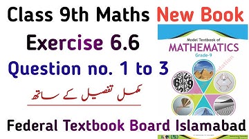 Exercise 6.6 Class 9 Math NBF New Book | Chapter 6 Ex 6.6 Question no. 1,2,3 Bearing | Learning Zone