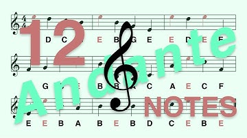 G Clef (Treble Clef): Learn to Read the E Note in Less Than 2 Minutes - Andante, 12 Notes