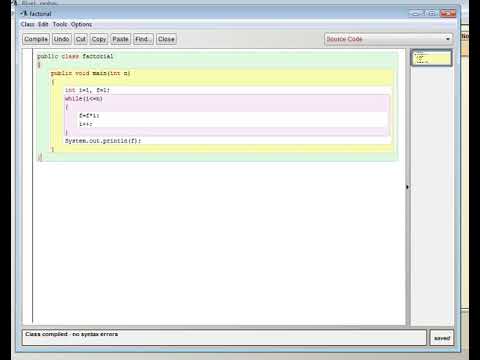 how to make a java program to find factorial - YouTube