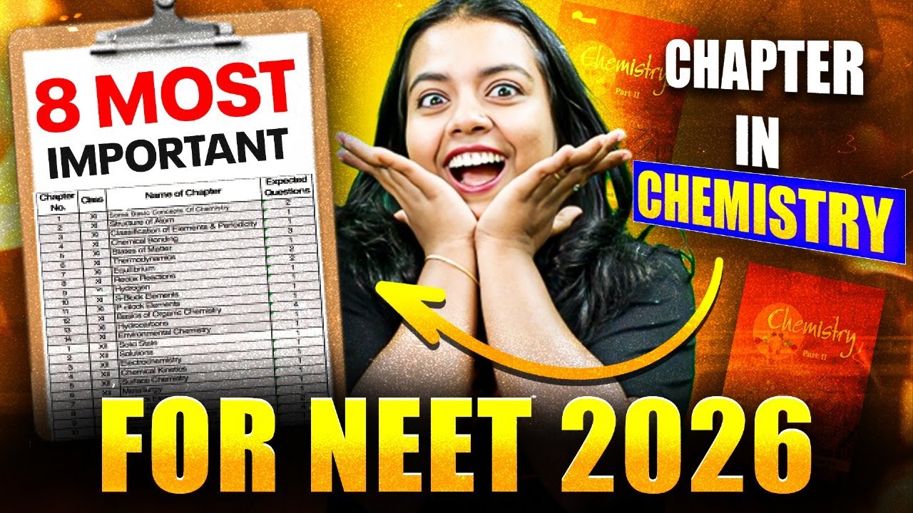 Top 8 Most Important Chapters in Chemistry For NEET 2026 | Smart ...