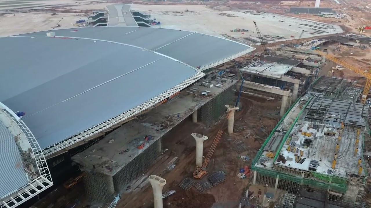 2025.12.31 Toàn cảnh thi công cầu cạn trước nhà ga - Cảng HKQT Long Thành