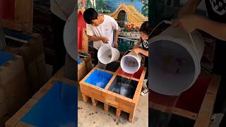 Poor Parents Build DIY Fish Tank for Their Daughter #FishTank #BrickTank#shorts