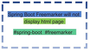 Spring Boot Freemarker will not display html page