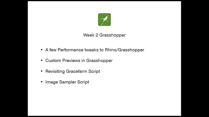 BLDG5050 Week 2 Grasshopper Tutorial - Refining Rh...