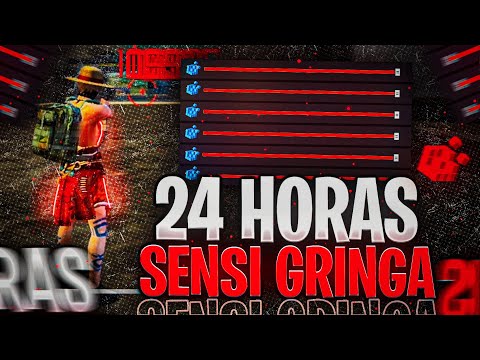 1 Dia Com a Sensibilidade GRINGA Mais Invejada Do Free Fire 😯🔥 (Sensi Dos  Gringo) 