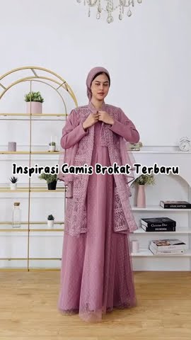 Inspirasi Gamis Brokat Terbaru buat Pesta #bajugamisbrokatterbaru #fashionmuslimah
