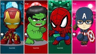 Iron Man 🆚️ Hulk 🆚️ Spider Man 🆚️ Captain America 🎶 Tiles Hop Edm Rush