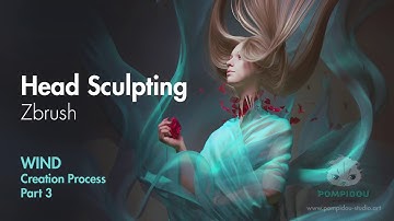 Sculpting head in Zbrush. Work process on "Wind". Part 3.