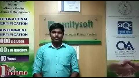 Software Testing Training Institute in Chennai with placement - Amitysoft Technologies