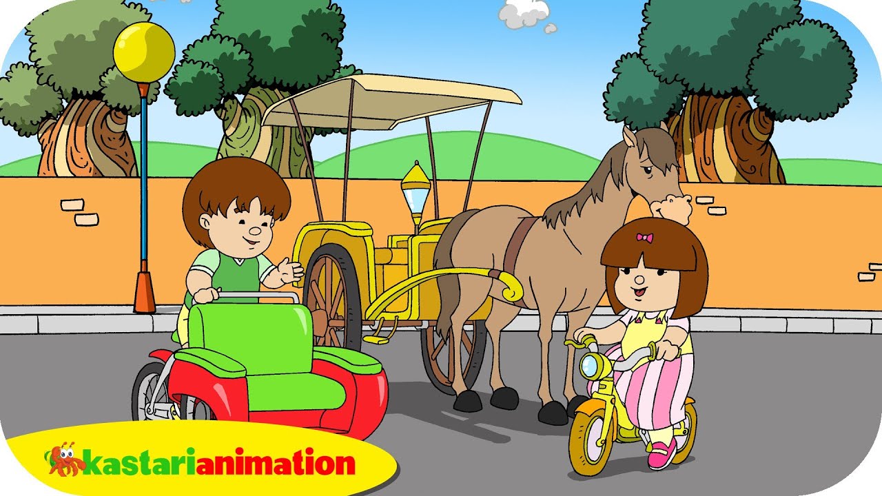 Kutahu Nama Kendaraan Becak Delman Sepeda Kastari Animation