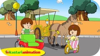 Kutahu Nama Kendaraan (becak, delman, sepeda) - Kastari Animation 