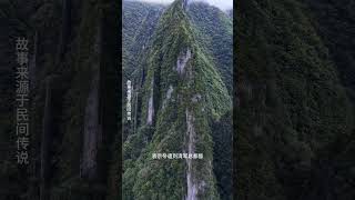 故事的融入为这座大山披上了神秘的色彩,神奇的刀片,形似龙的山形增添了神秘#旅行推荐官 #大自然 #当阳大峡谷