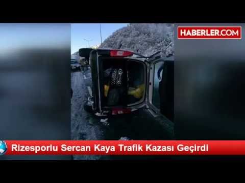Rizesporlu Sercan Kaya Trafik Kazası Geçirdi